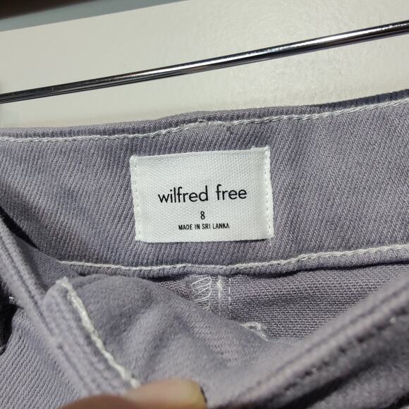 NWT Wilfred Aritzia Sz 8 Modern Cargo Pants Purple Slate Barrel Leg High Rise - Picture 3 of 10